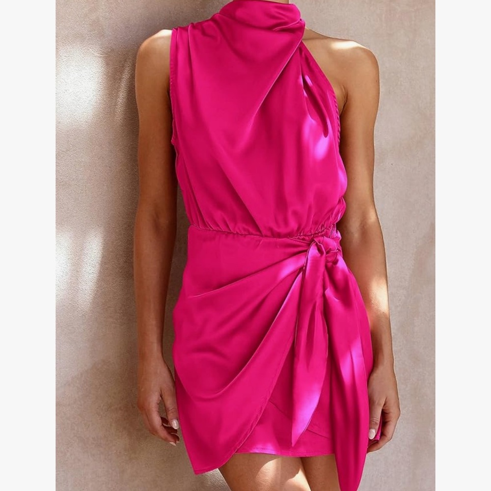 Magenta Wrap Dress